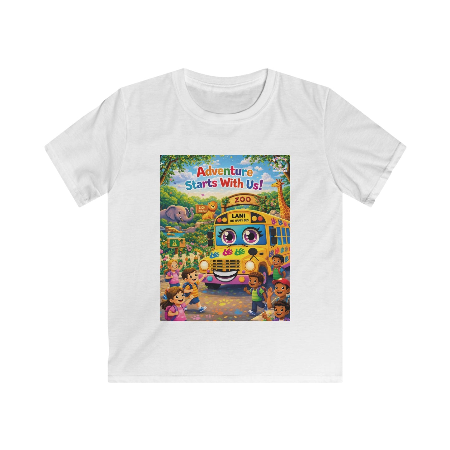 Lani™ Kids Softstyle Tee – "Adventure Starts With Us!" Graphic