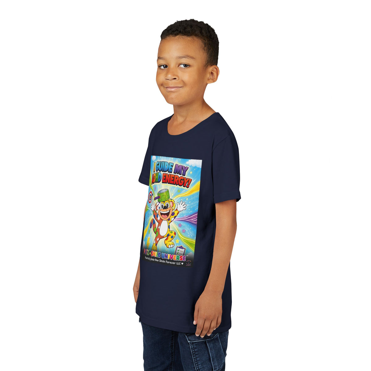Potz™ Youth Short Sleeve Tee – "I Guide My ADHD Energy!" Graphic Tee | Smile Universe Collection