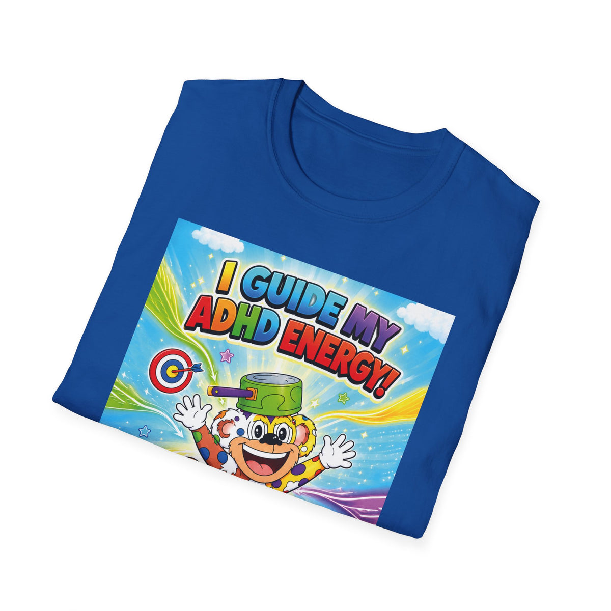 Potz™ Unisex Softstyle T-Shirt – "I Guide My ADHD Energy!" Graphic Tee | Smile Universe Collection