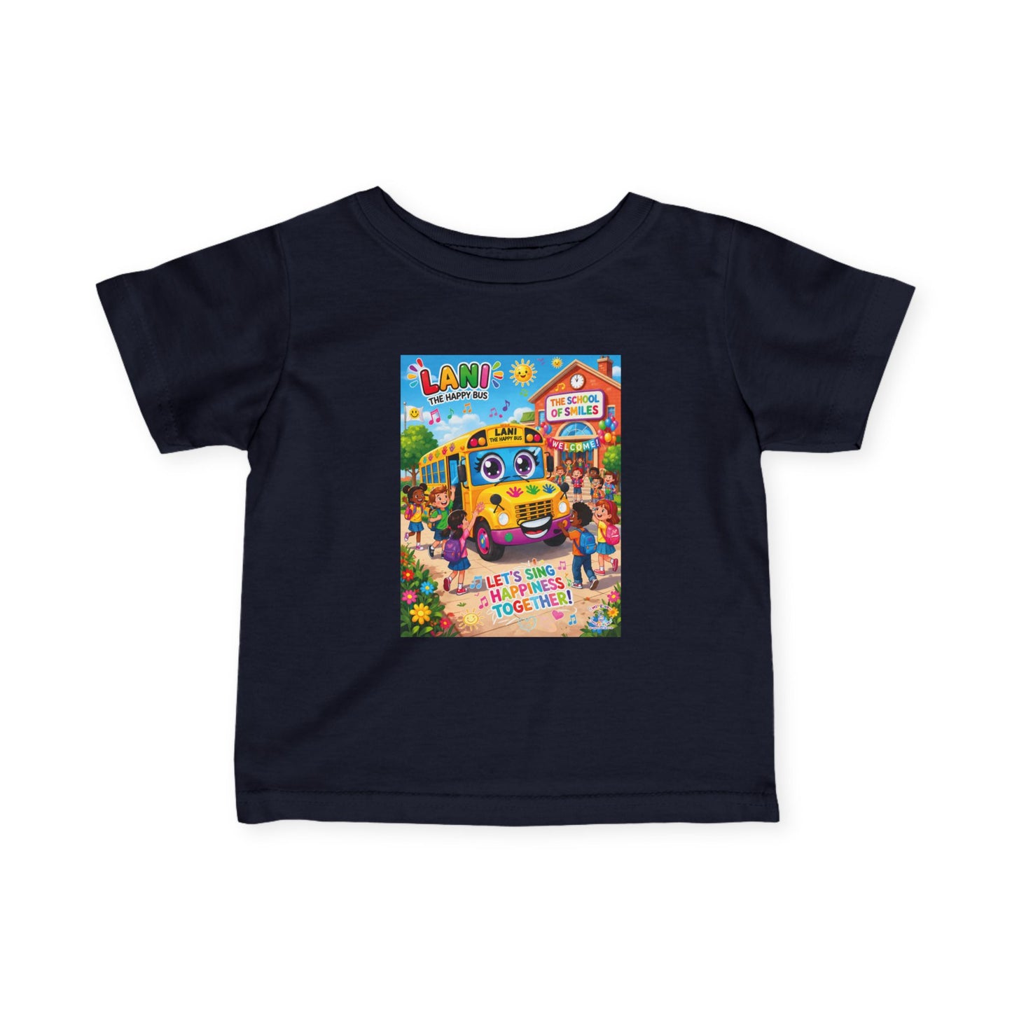 Lani™ Infant Fine Jersey Tee – "Let's Sing Happiness Together!" Graphic