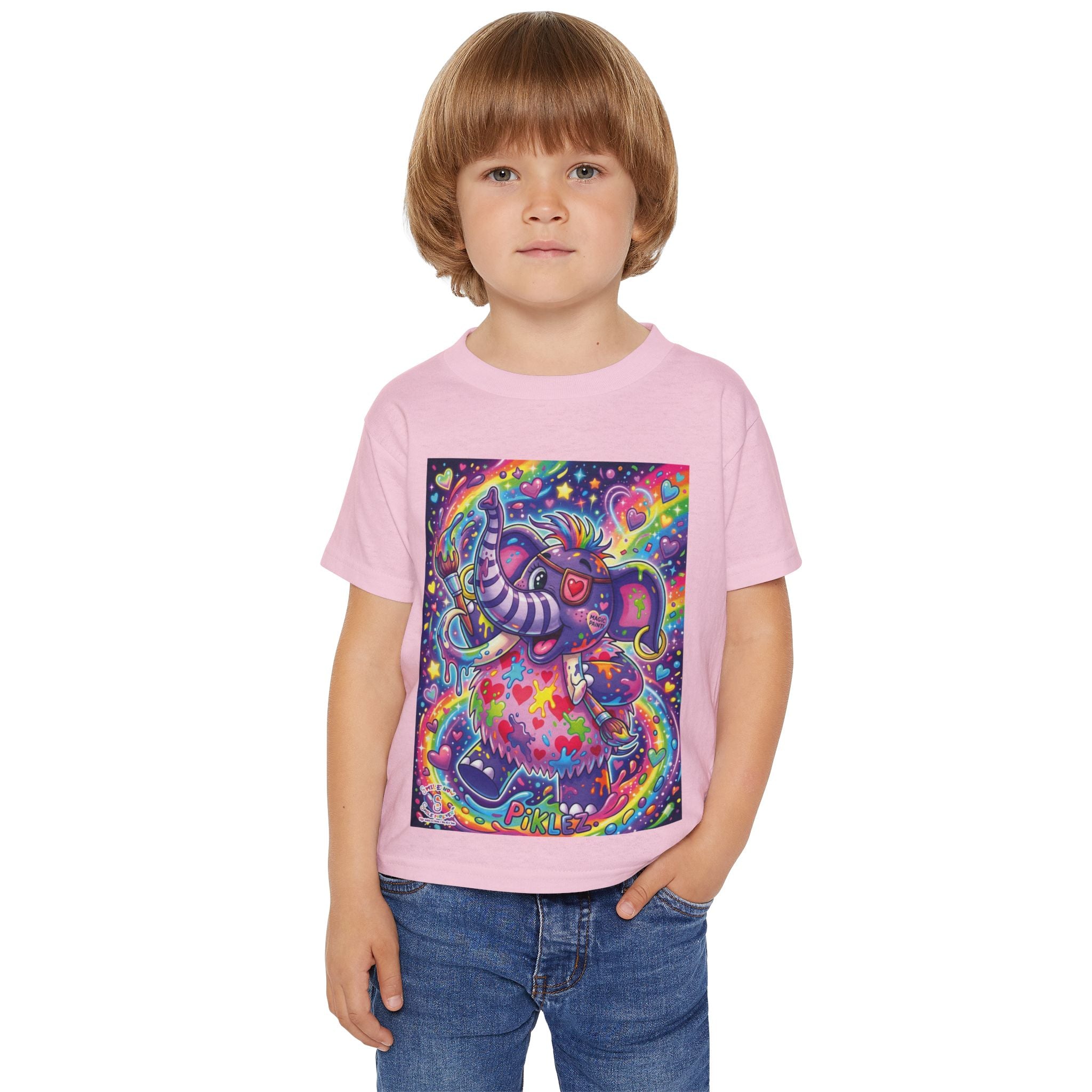 Piklez™ Kids Softstyle Tee – "Magic Paint!" Graphic Shirt | Smile Universe Collection
