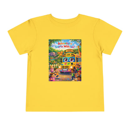 Lani™ Toddler Short Sleeve Tee – "Adventure Starts With Us!" Graphic
