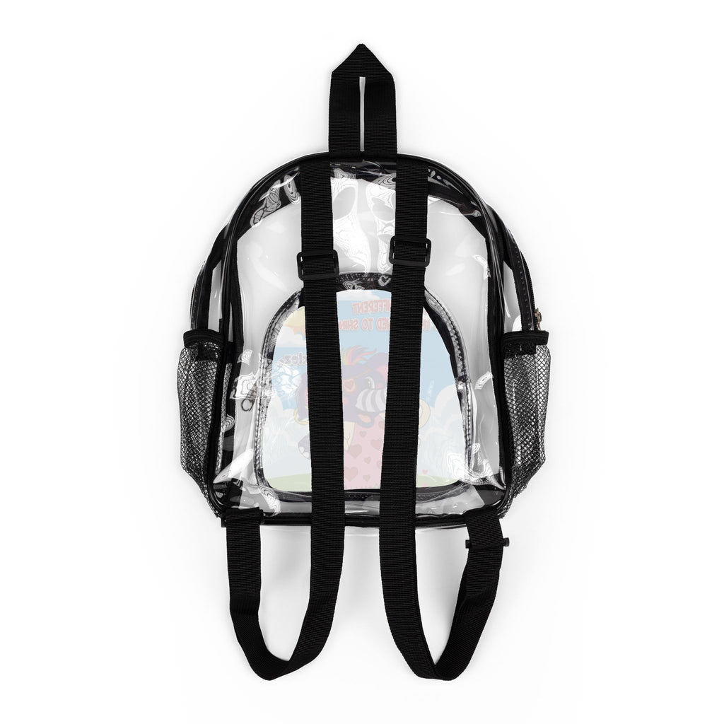 Piklez™ Clear Stadium Backpack – “Destined to Shine” Transparent Bag | Smile Universe Collection
