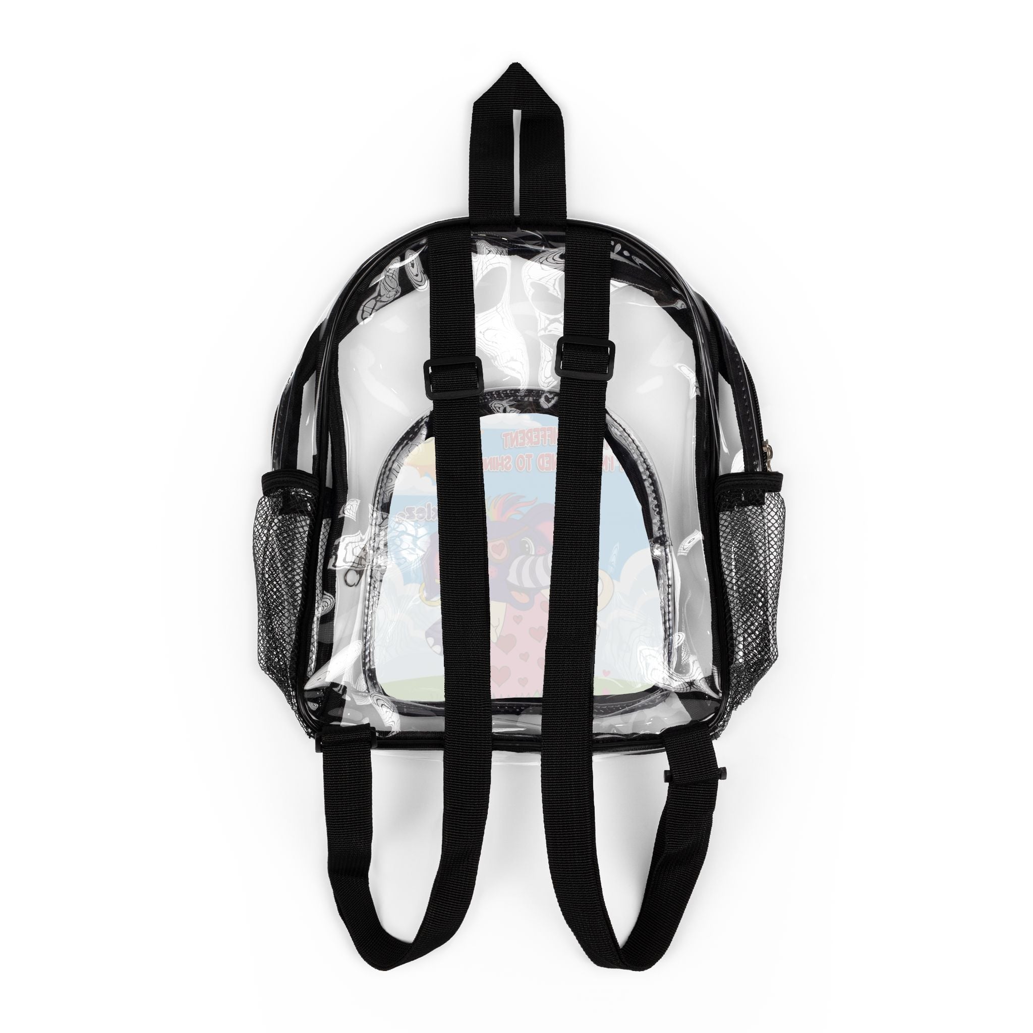 Piklez™ Clear Stadium Backpack – “Destined to Shine” Transparent Bag | Smile Universe Collection