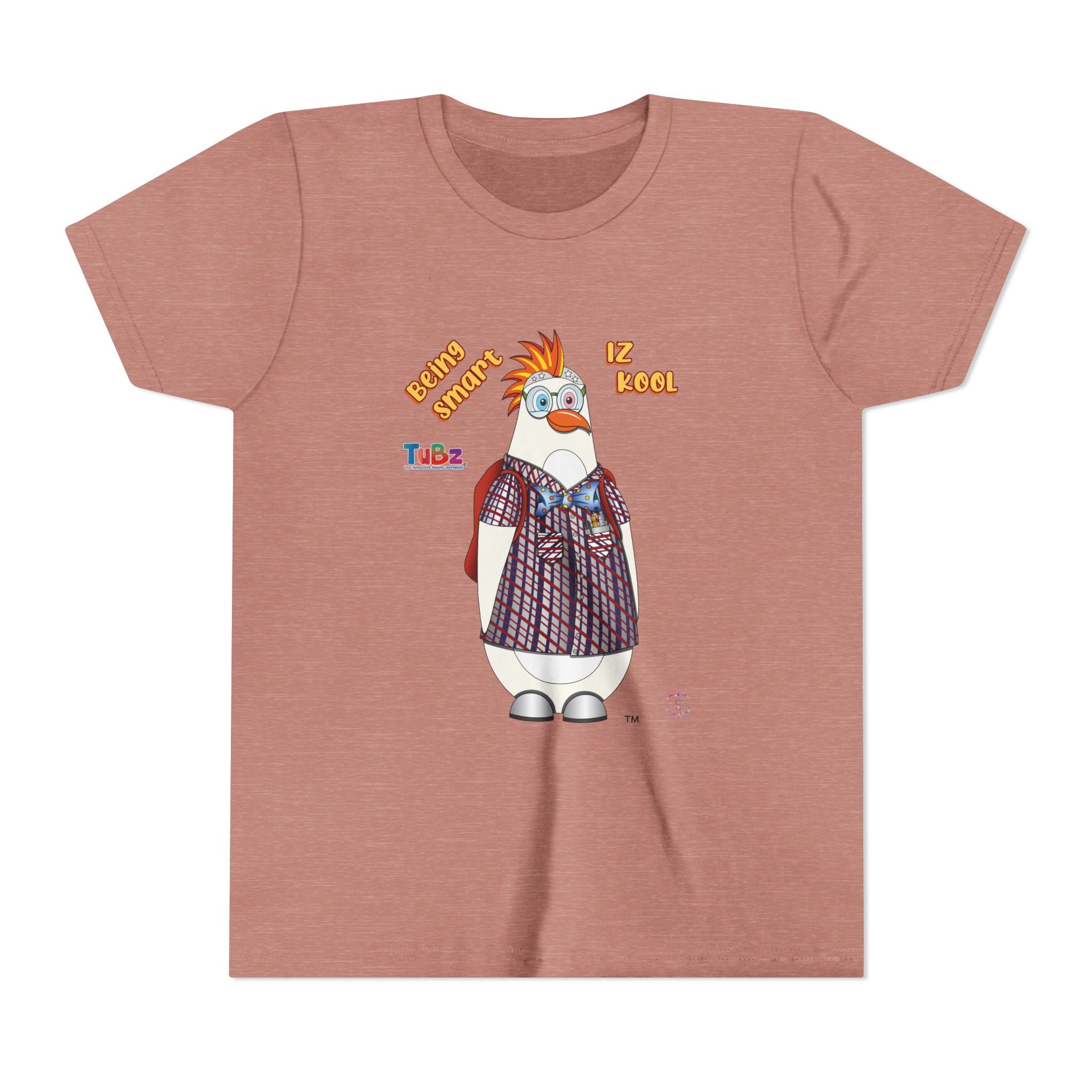 TuBz™ "Being Smart Iz Kool" Youth Graphic T-Shirt - Educational Kids Tee | TuBz4Kidz