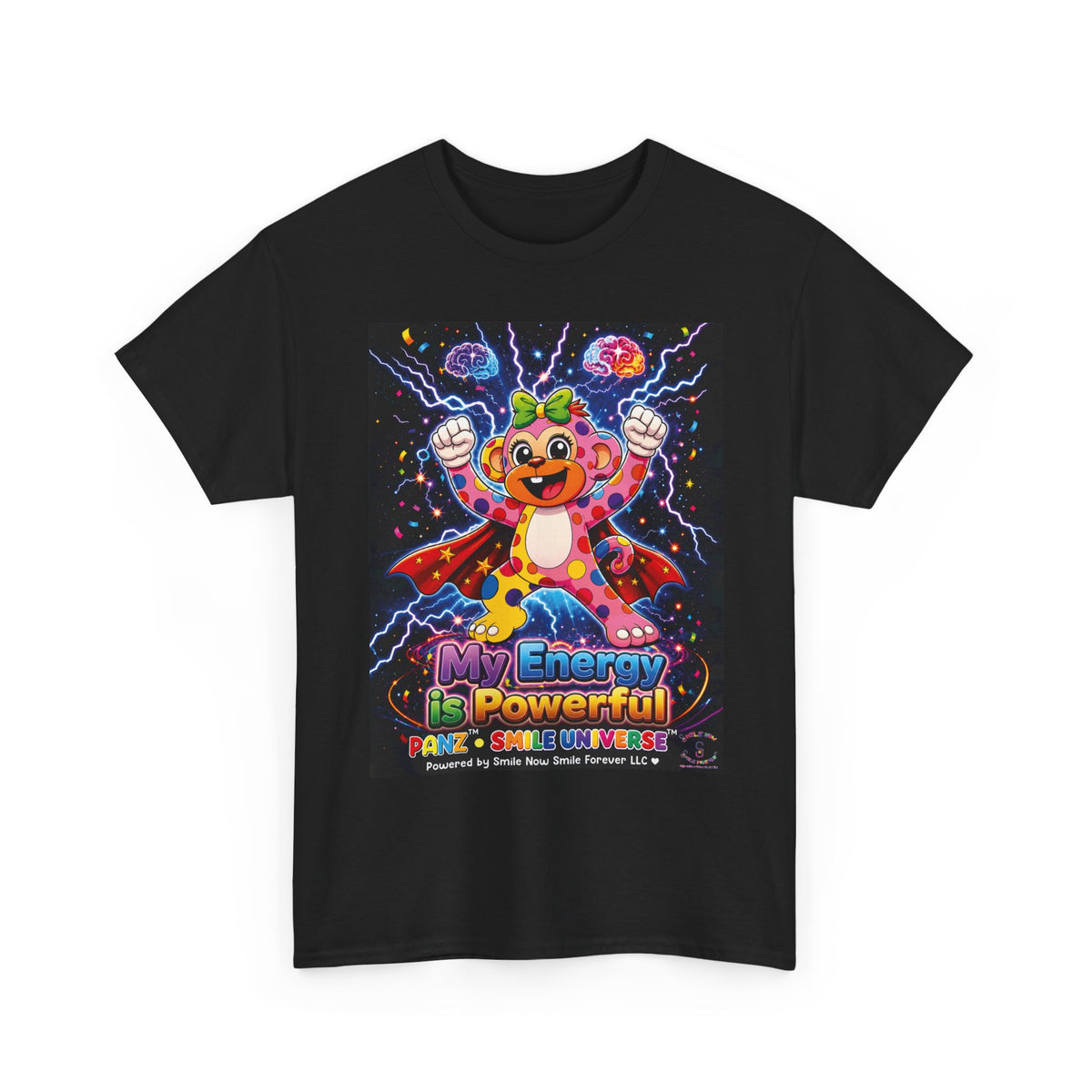 Panz™ Unisex Heavy Cotton™ Tee For Adult – "My Energy is Powerful" Graphic Tee | Smile Universe Collection