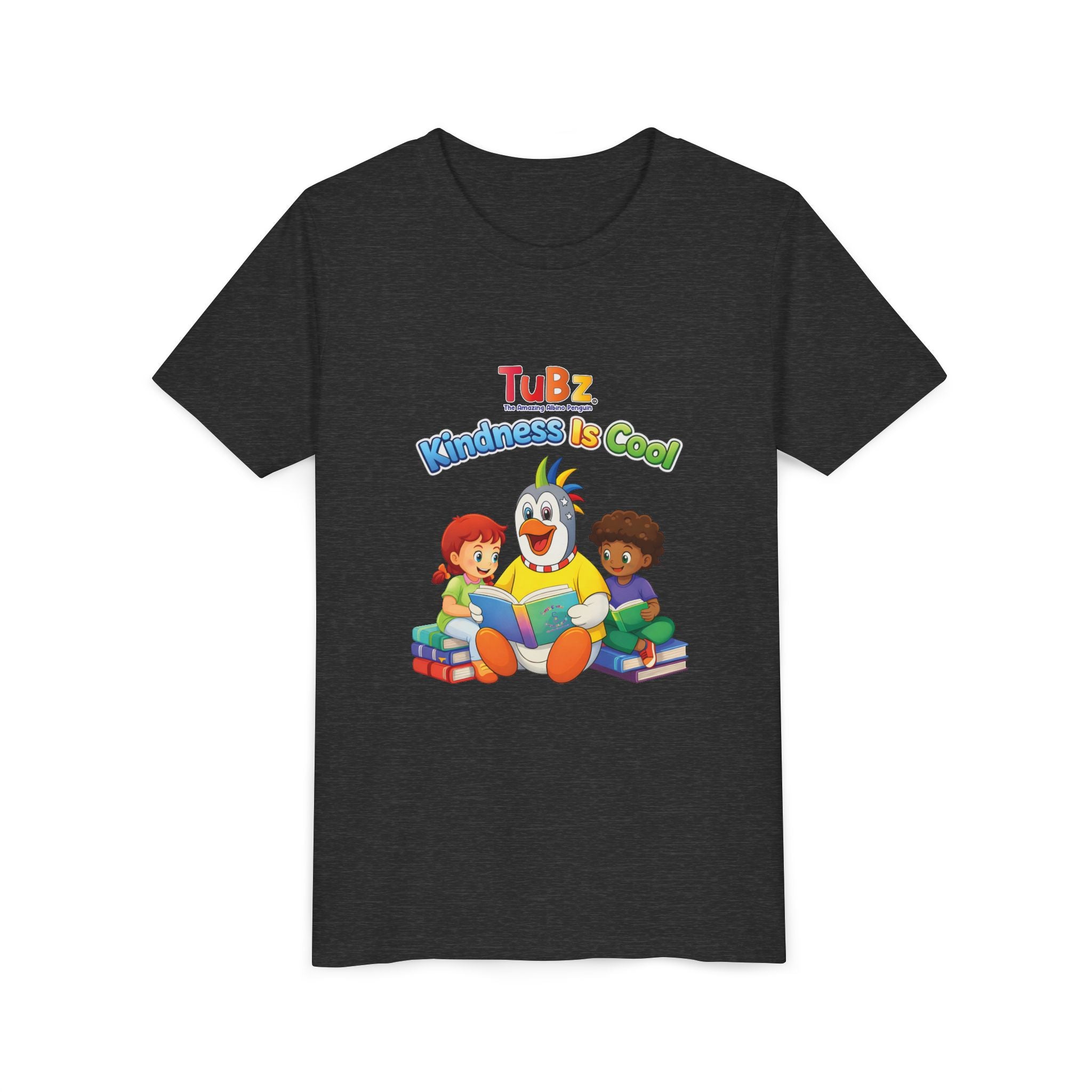 TuBz™ "Kindness Is Cool" Kids T-Shirt - Positive Message Graphic Tee | Smile Universe TuBz4Kidz