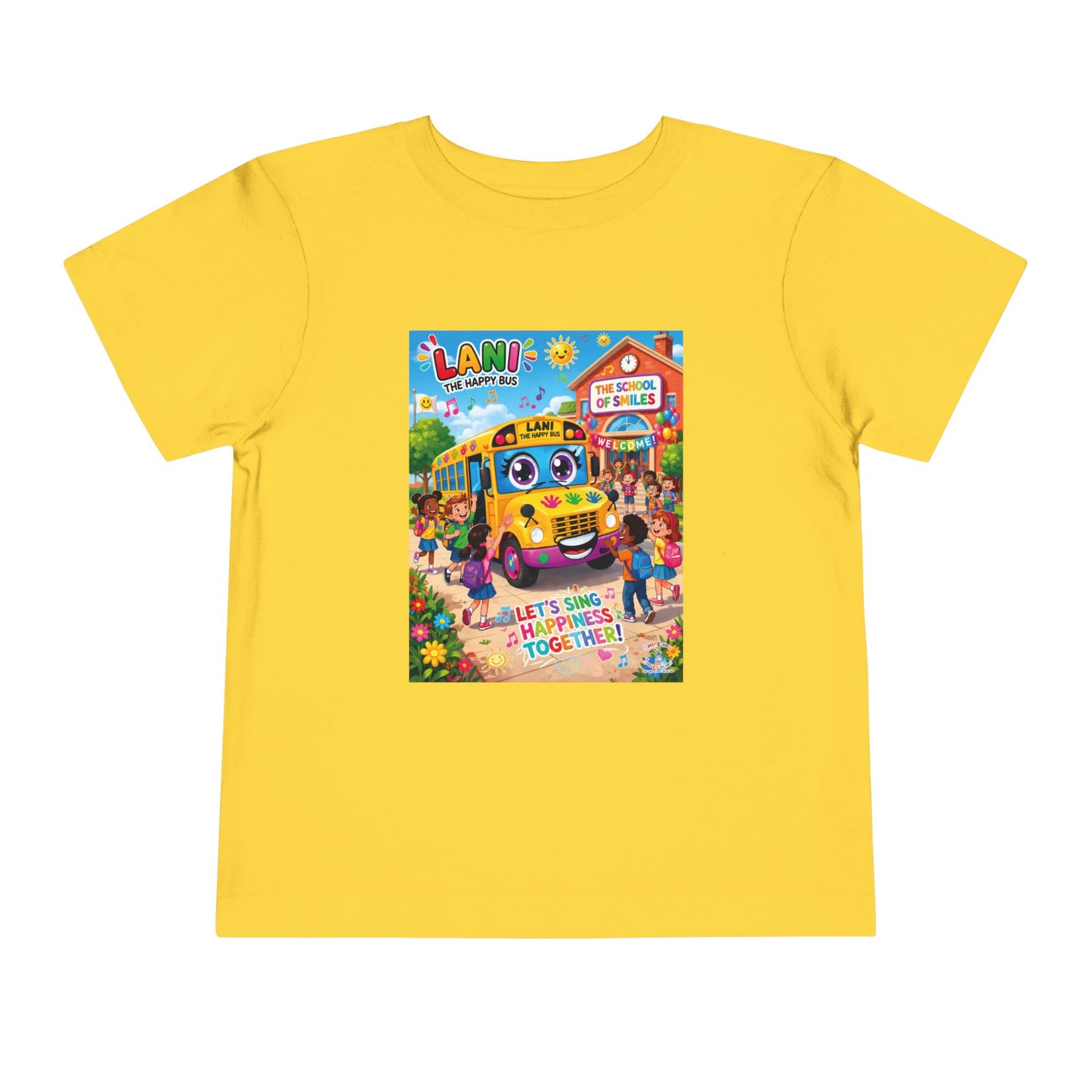 Lani™ Toddler Short Sleeve Tee – "Let's Sing Happiness Together!" Graphic
