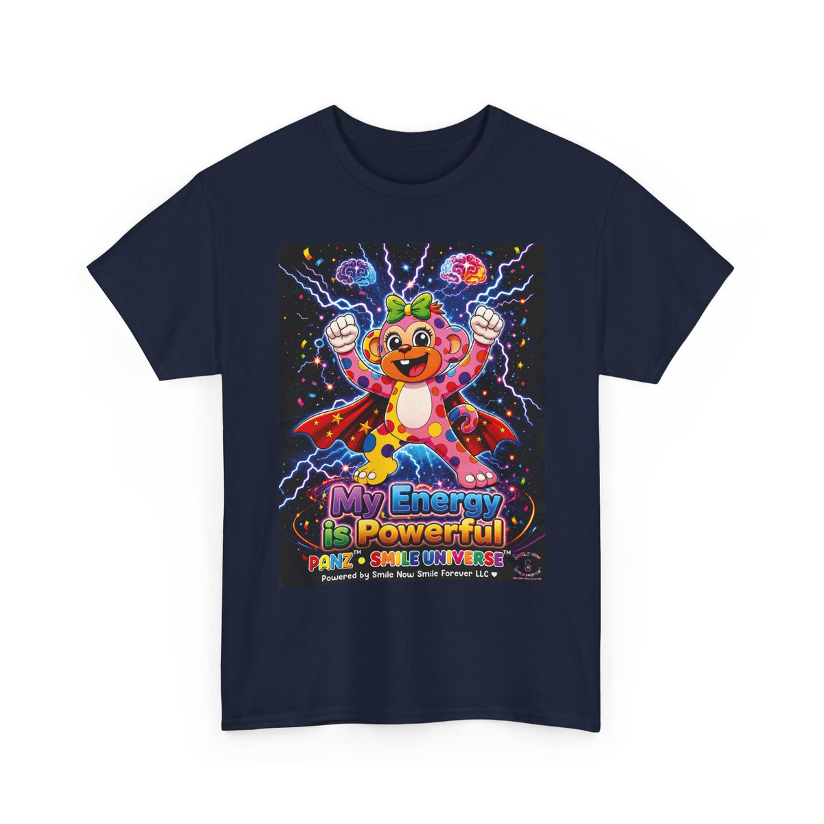 Panz™ Unisex Heavy Cotton™ Tee For Adult – "My Energy is Powerful" Graphic Tee | Smile Universe Collection