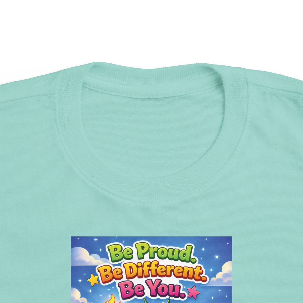 TuBz™ "Be Proud. Be Different. Be You." Kids T-Shirt - Inspirational Graphic Tee