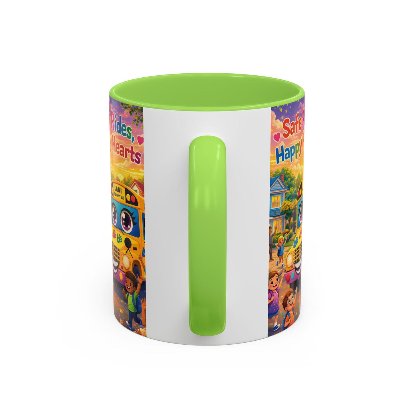 Lani™ Colorful Mug (11oz & 15oz) – "Safe Rides, Happy Hearts" Graphic