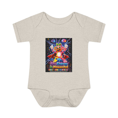 Panz™ Infant Baby Rib Bodysuit – "My Energy is Powerful" Graphic Onesie | Smile Universe Collection