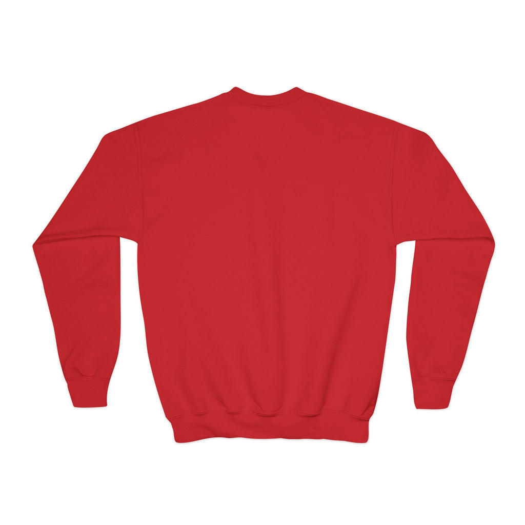 TuBz™ "Being Smart Iz Kool" Youth Crewneck Sweatshirt – Character Dress-Up Graphic Sweatshirt | Smile Universe TuBz4Kidz Collection