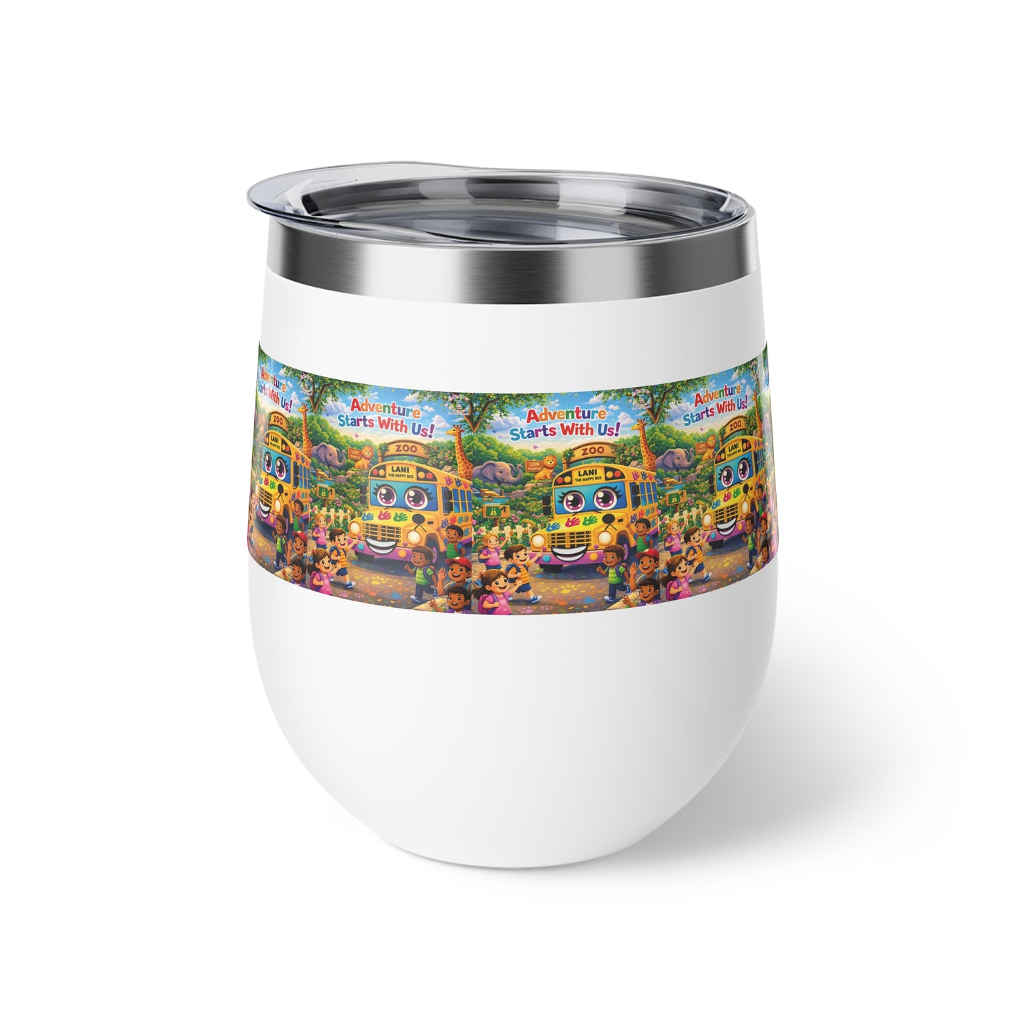 Lani™ 12oz Copper Vacuum Insulated Cup – "Adventure Starts With Us!" Graphic