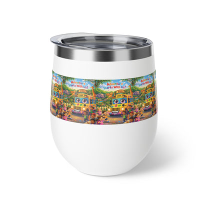 Lani™ 12oz Copper Vacuum Insulated Cup – "Adventure Starts With Us!" Graphic