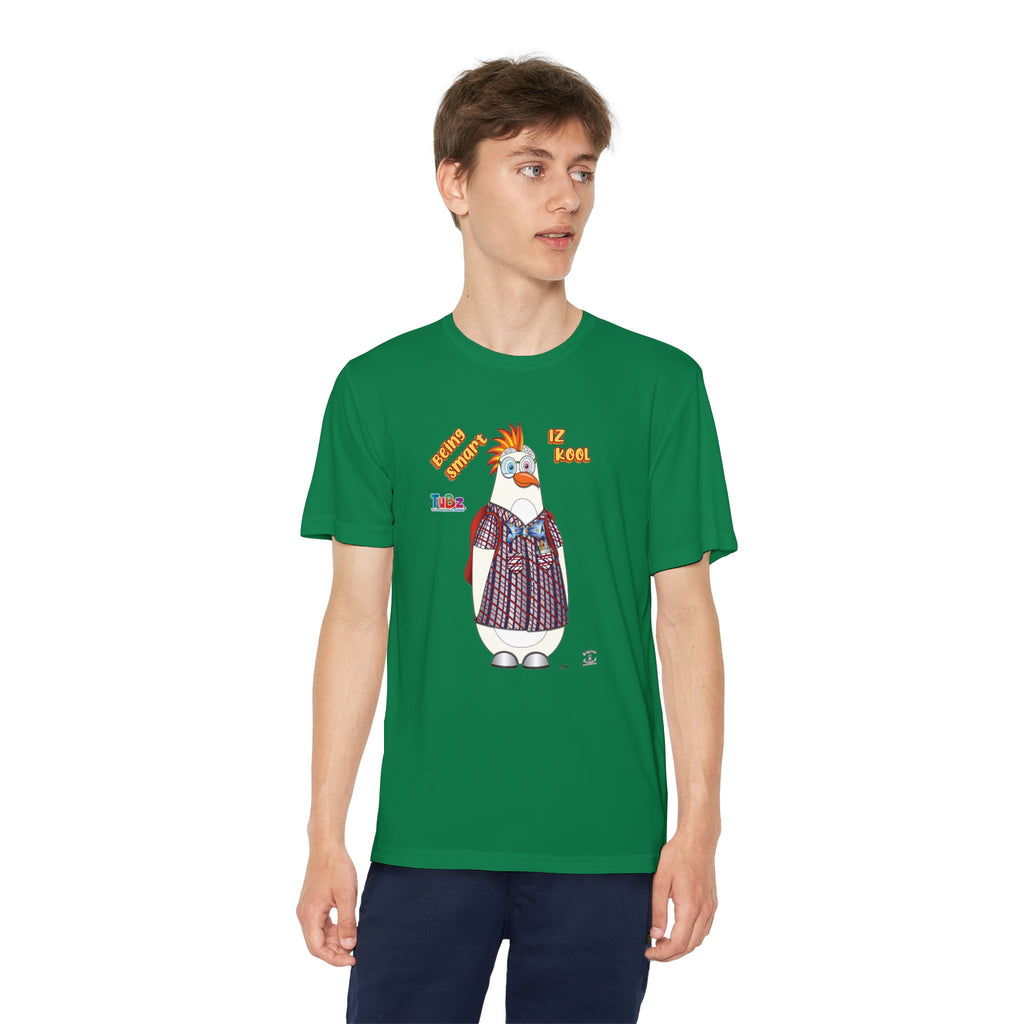 TuBz™ "Being Smart Iz Kool" Youth Competitor T- Shirt - Character Dress-Up Graphic Tee