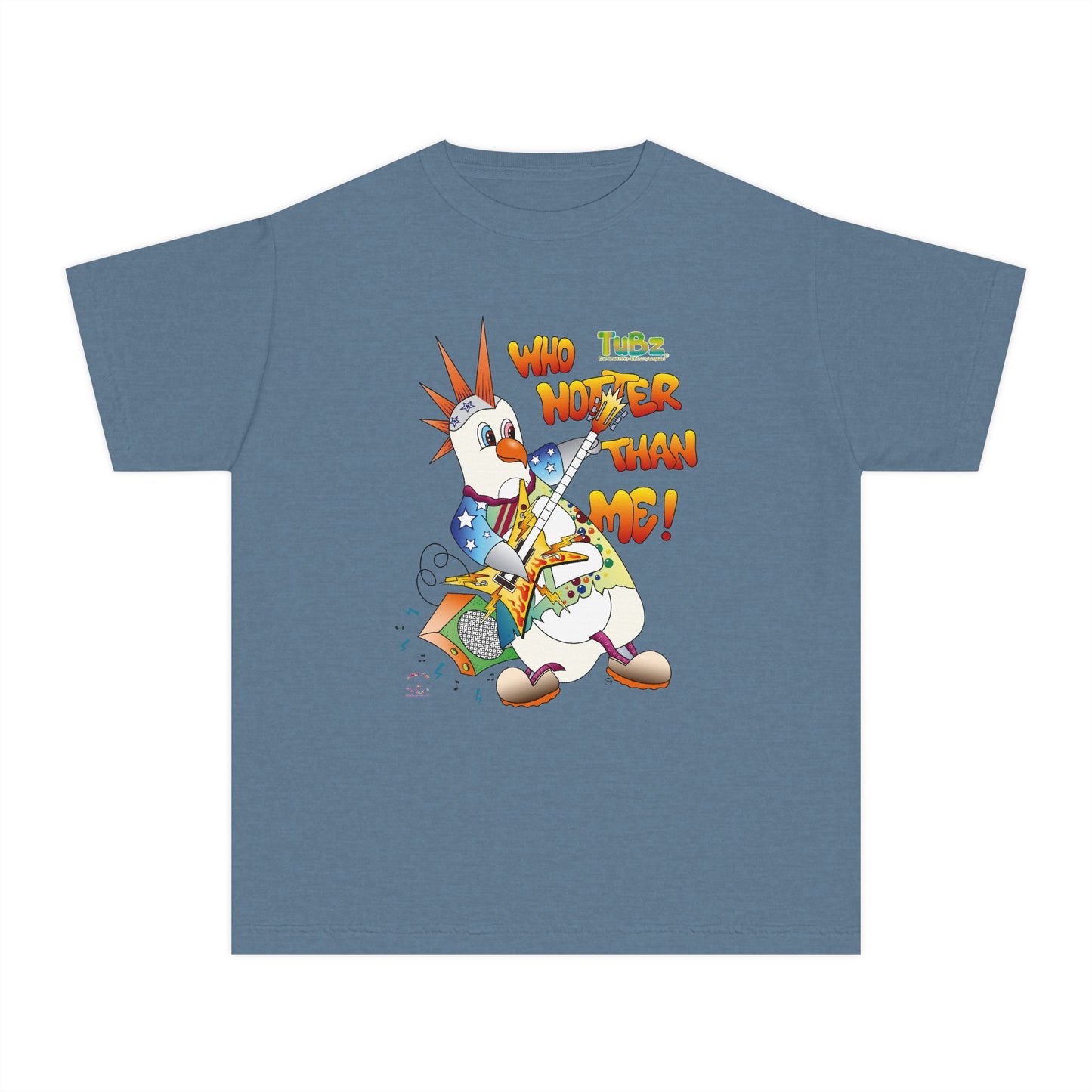 TuBz™ Rockstar Kids T-Shirt - "Who Hotter Than Me!" Graphic Tee | Smile Universe TuBz4Kidz Collection