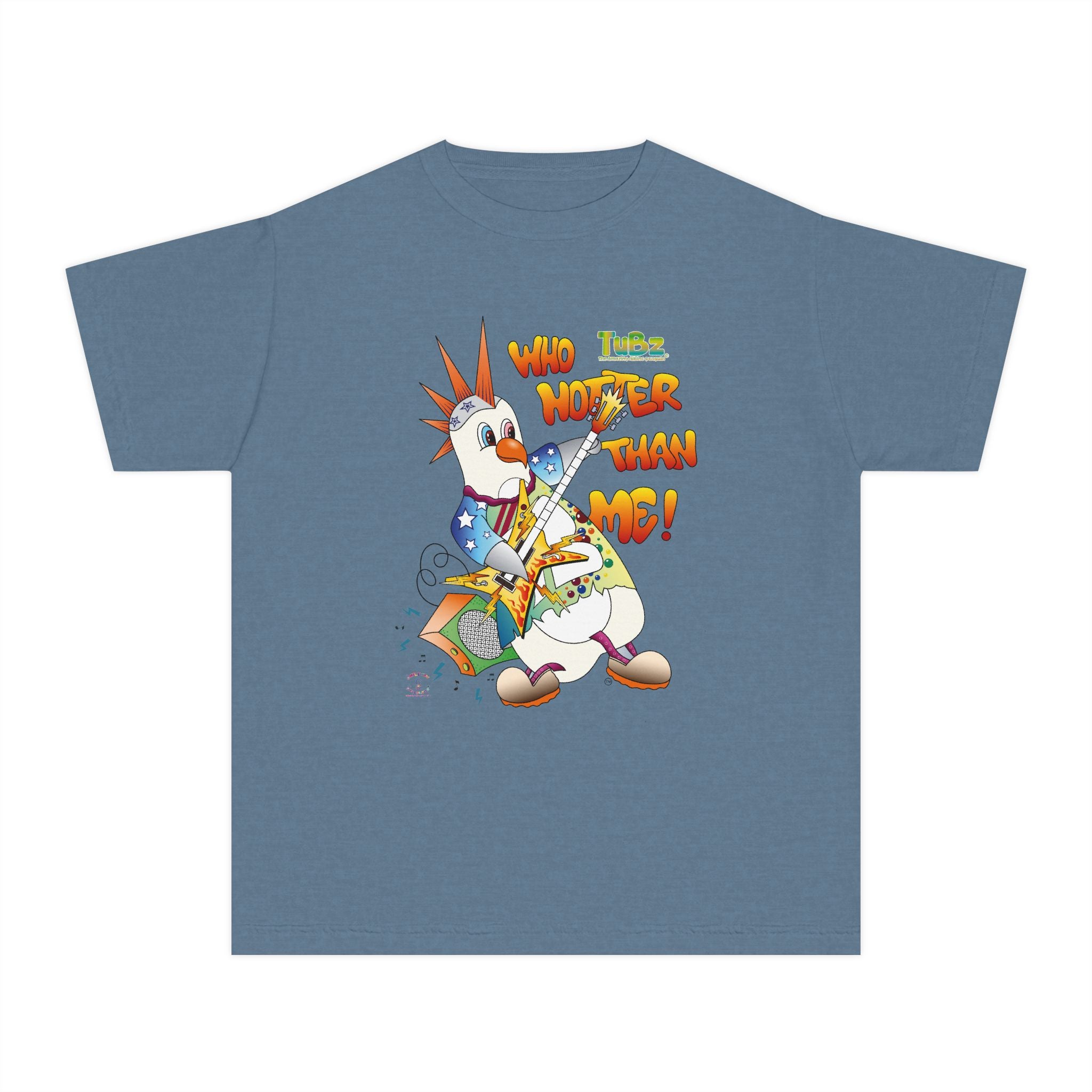 TuBz™ Rockstar Kids T-Shirt - "Who Hotter Than Me!" Graphic Tee | Smile Universe TuBz4Kidz Collection