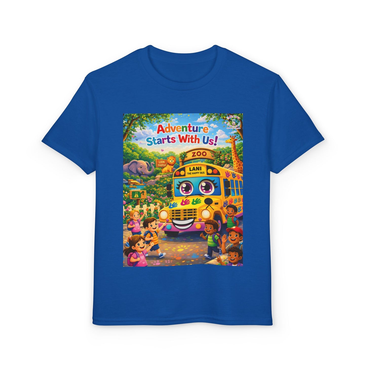 Lani™ Youth DryBlend® T-Shirt – "Adventure Starts With Us!" Graphic