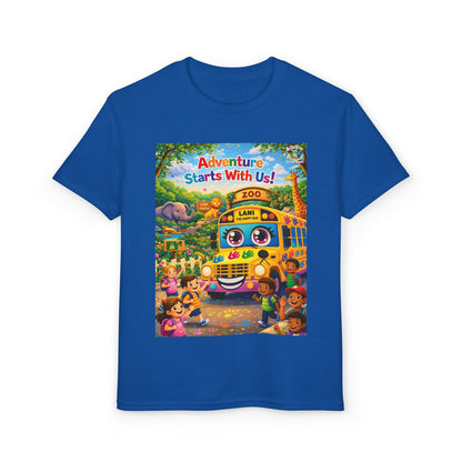 Lani™ Youth DryBlend® T-Shirt – "Adventure Starts With Us!" Graphic