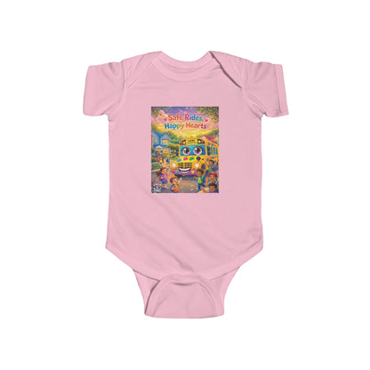 Lani™ Infant Fine Jersey Bodysuit – "Safe Rides, Happy Hearts" Graphic