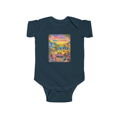 Lani™ Infant Fine Jersey Bodysuit – "Safe Rides, Happy Hearts" Graphic