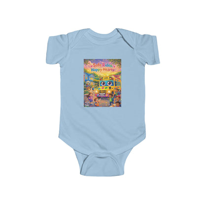 Lani™ Infant Fine Jersey Bodysuit – "Safe Rides, Happy Hearts" Graphic