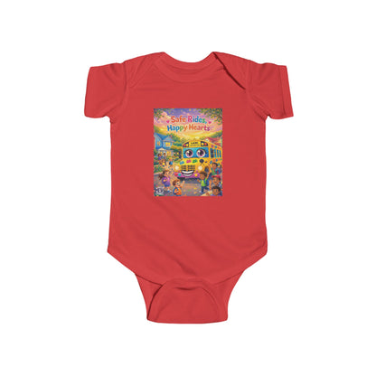Lani™ Infant Fine Jersey Bodysuit – "Safe Rides, Happy Hearts" Graphic
