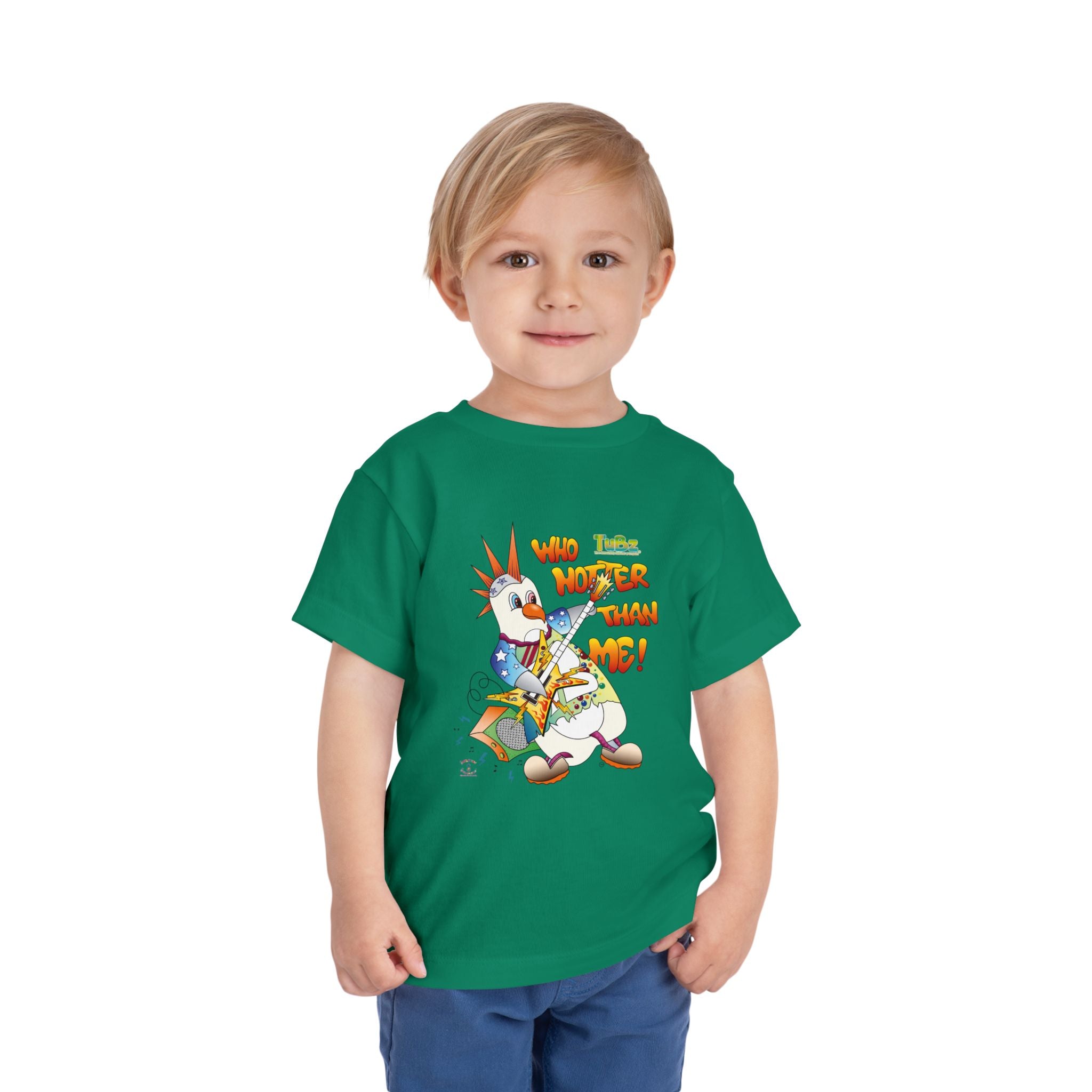 TuBz™ Rockstar Kids T-Shirt - "Who Hotter Than Me!" Graphic Tee | Smile Universe TuBz4Kidz Collection