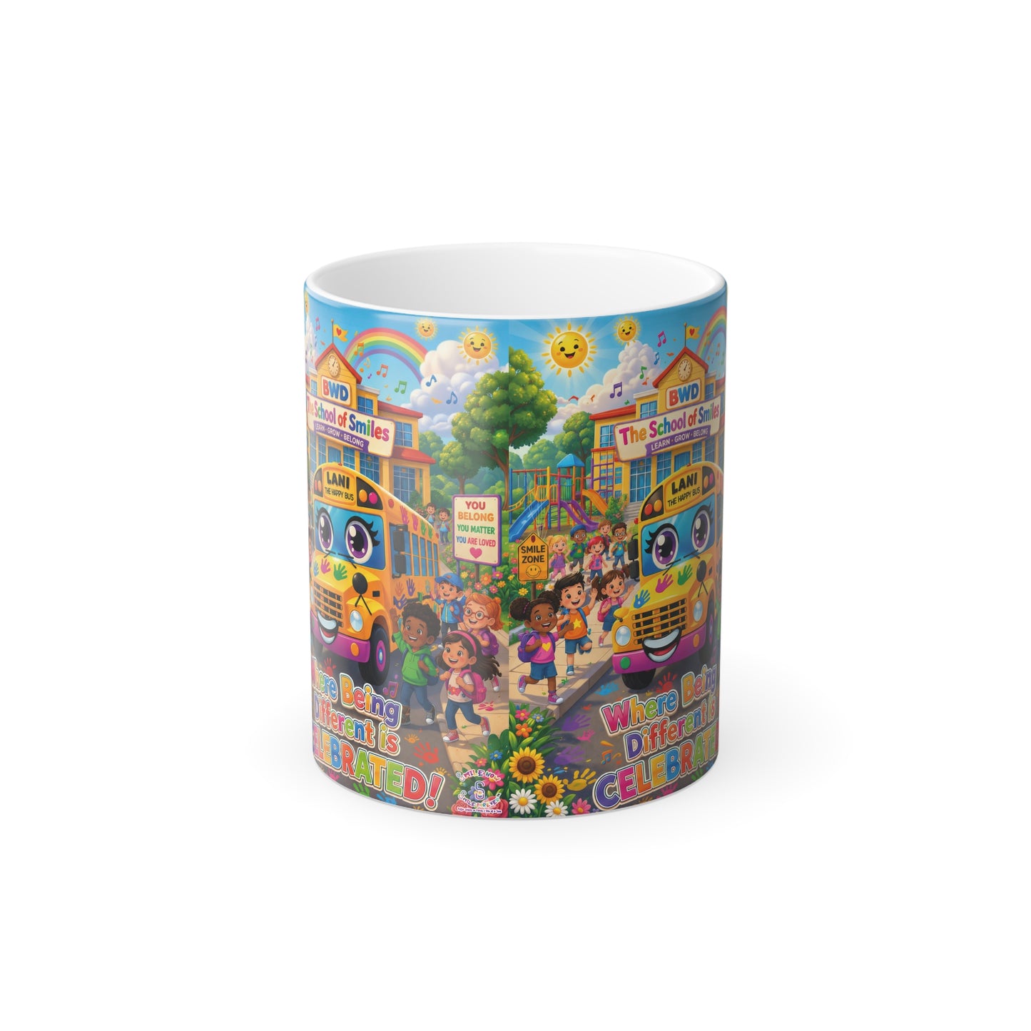 Lani™ Color Morphing Mug 11oz – "Where Being Different is CELEBRATED!" Graphic