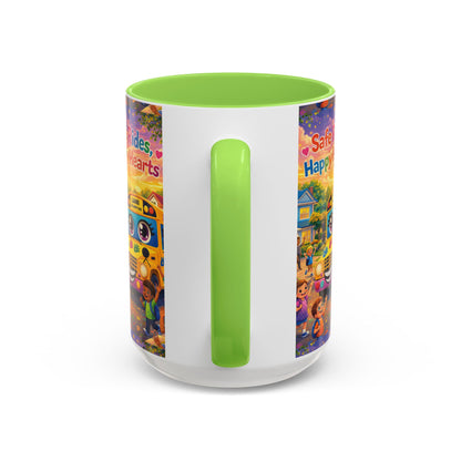 Lani™ Colorful Mug (11oz & 15oz) – "Safe Rides, Happy Hearts" Graphic