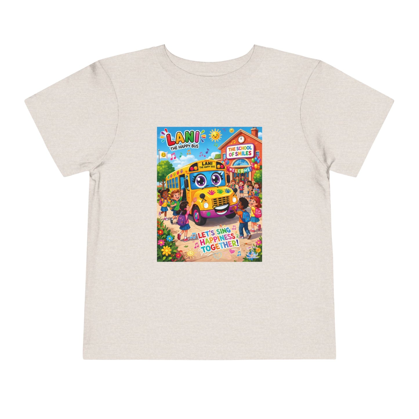 Lani™ Toddler Short Sleeve Tee – "Let's Sing Happiness Together!" Graphic