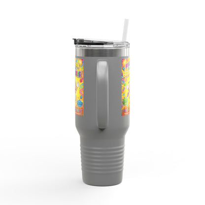 Potz™ Insulated Travel Mug 40oz – "My ADHD Brain is Full of Brilliant Ideas!" Graphic Tumbler | Smile Universe Collection
