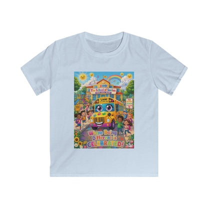 Lani™ Kids Softstyle Tee – "Where Being Different is CELEBRATED!" Graphic Shirt