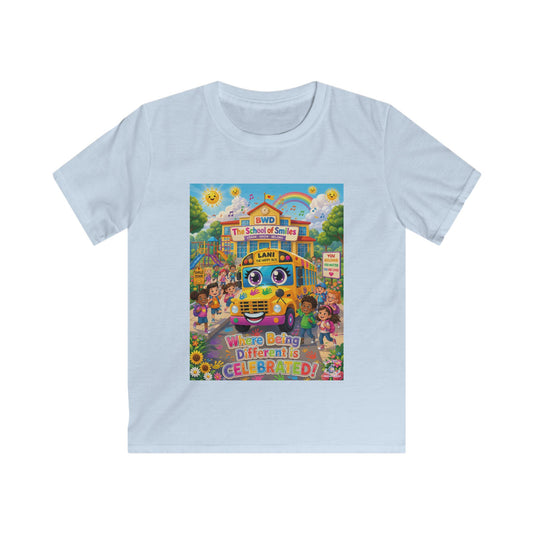Lani™ Kids Softstyle Tee – "Where Being Different is CELEBRATED!" Graphic Shirt