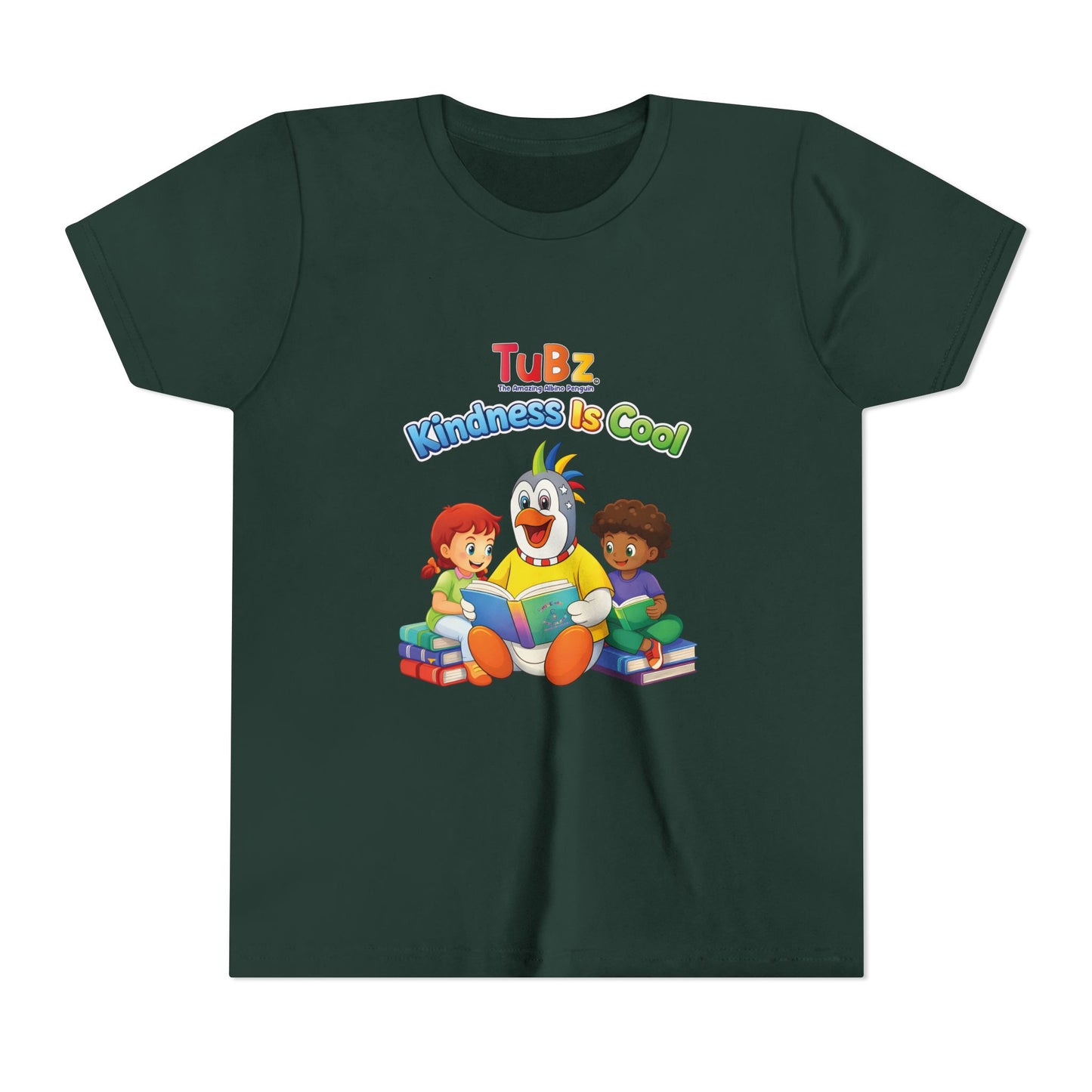 TuBz™ "Kindness Is Cool" Kids T-Shirt - Positive Message Graphic Tee | Smile Universe TuBz4Kidz