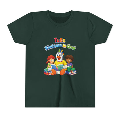 TuBz™ "Kindness Is Cool" Kids T-Shirt - Positive Message Graphic Tee | Smile Universe TuBz4Kidz