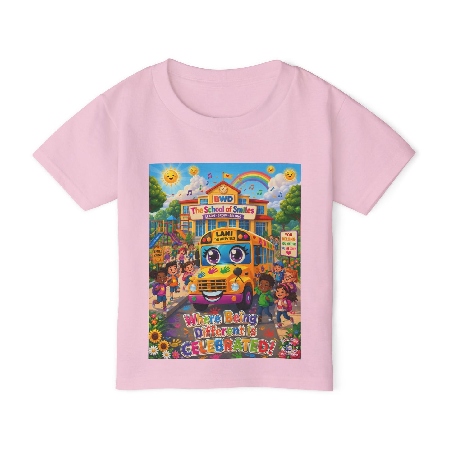 Lani™ Heavy Cotton™ Toddler T-Shirt – "Where Being Different is CELEBRATED!" Graphic Shirt