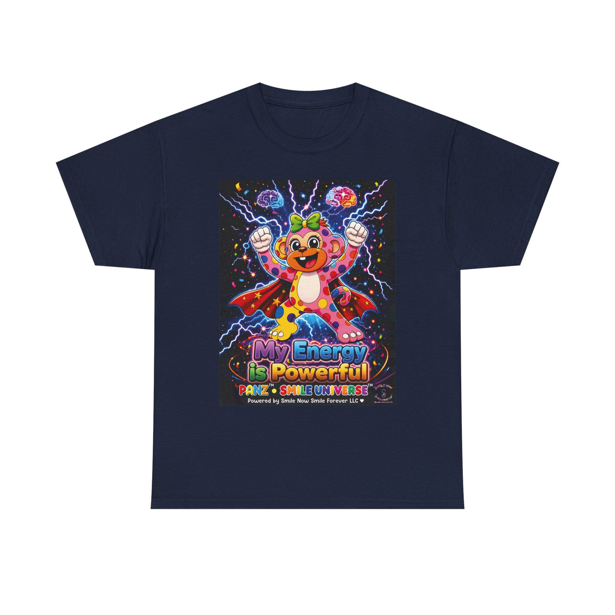 Panz™ Unisex Heavy Cotton™ Tee For Adult – "My Energy is Powerful" Graphic Tee | Smile Universe Collection
