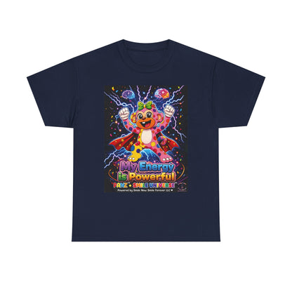 Panz™ Unisex Heavy Cotton™ Tee For Adult – "My Energy is Powerful" Graphic Tee | Smile Universe Collection