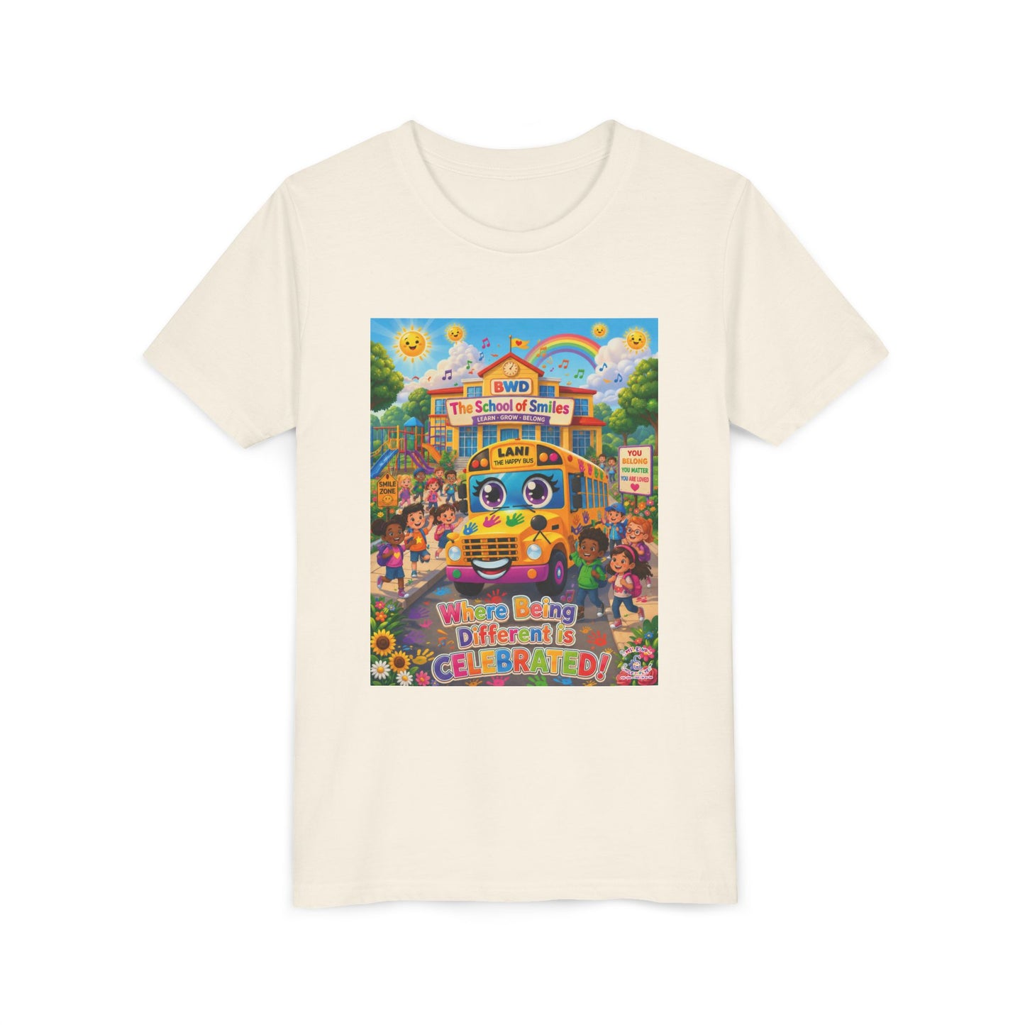 Lani™ Youth Short Sleeve Tee – "Where Being Different is CELEBRATED!" Graphic Shirt