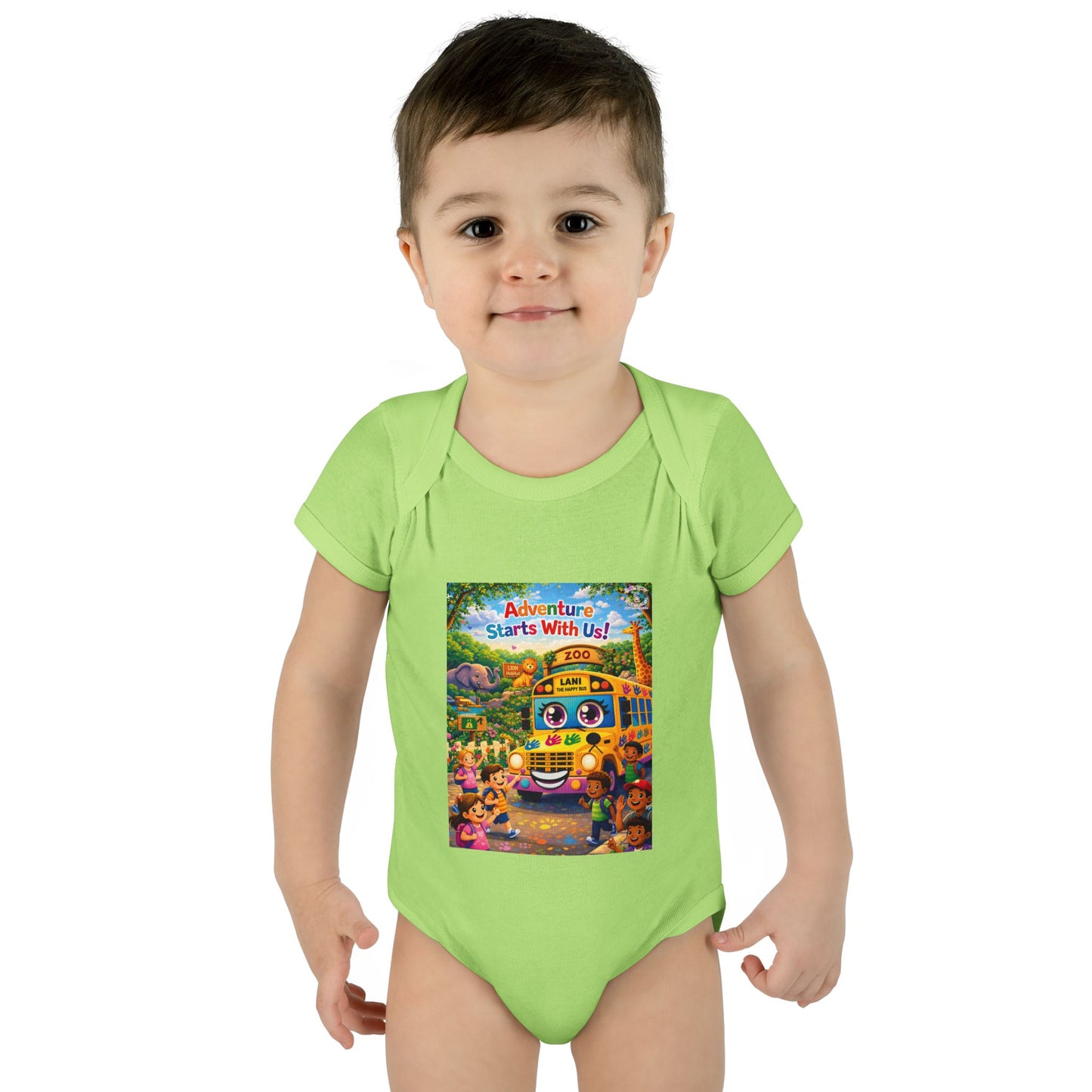 Lani™ Infant Baby Rib Bodysuit – "Adventure Starts With Us!" Graphic