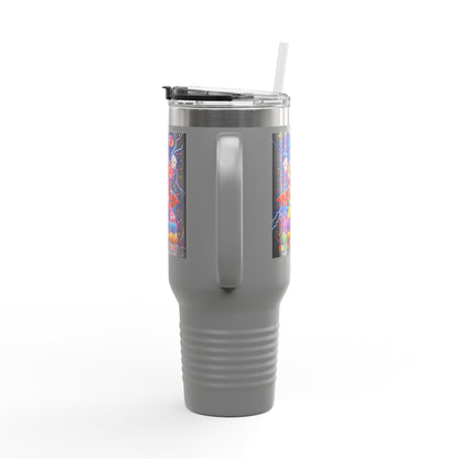 Panz™ Insulated Travel Mug 40oz – "My Energy is Powerful" Graphic Tumbler | Smile Universe Collection