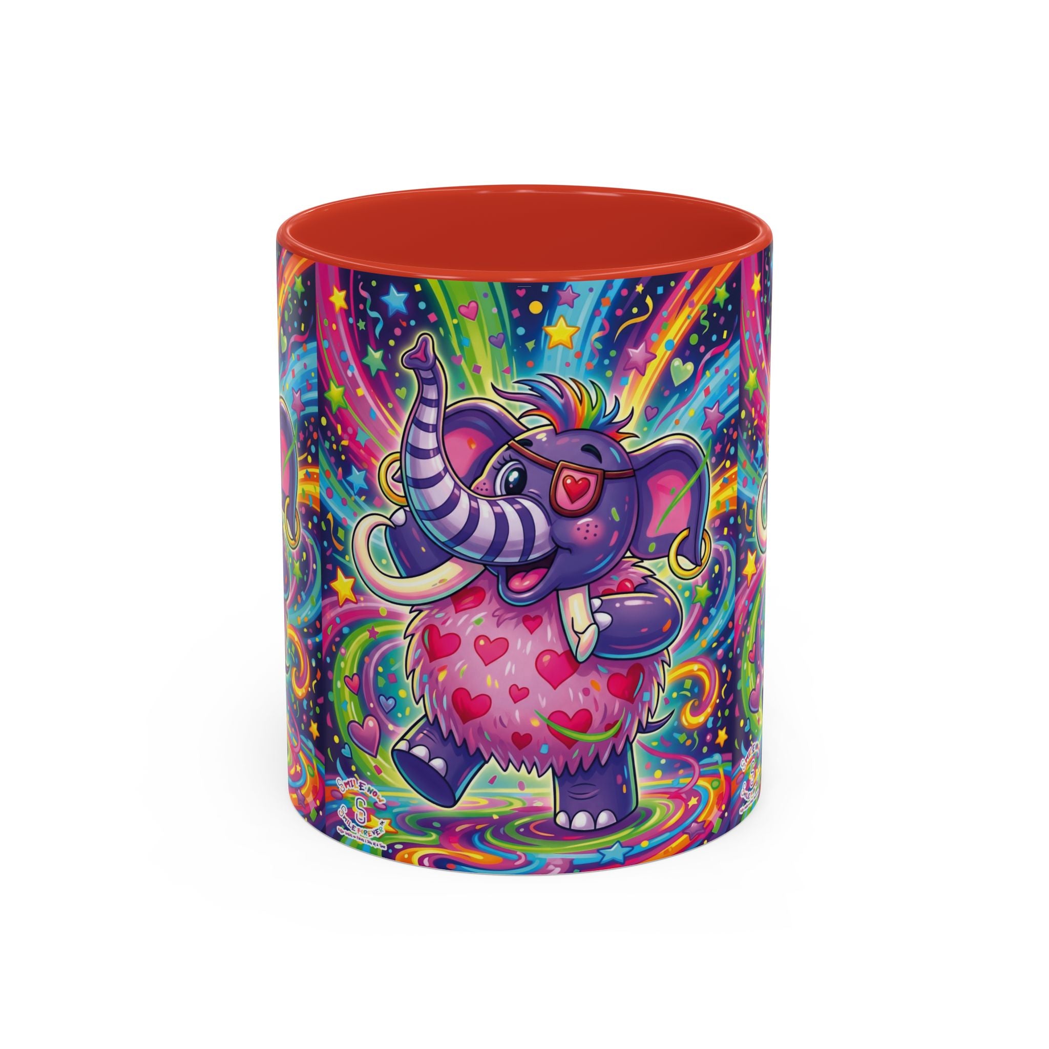 Piklez™ 11oz, 15oz Accent Coffee Mug – "Born to Celebrate!" Graphic | Smile Universe Collection
