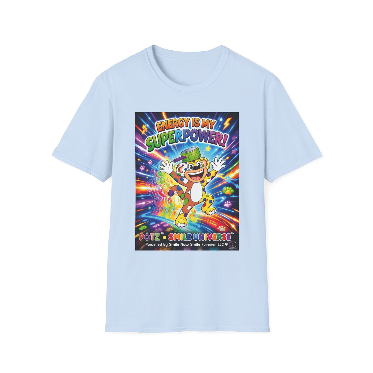 Potz™ Unisex Softstyle T-Shirt – "Energy is My Superpower!" Graphic Tee | Smile Universe Collection