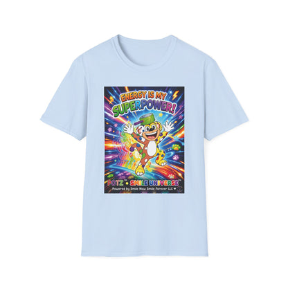 Potz™ Unisex Softstyle T-Shirt – "Energy is My Superpower!" Graphic Tee | Smile Universe Collection