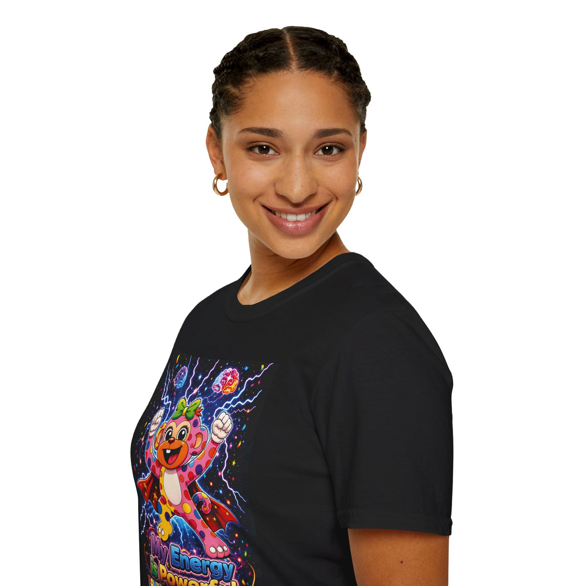 Panz™ Unisex Softstyle T-Shirt  for Adult– "My Energy is Powerful" Graphic Tee | Smile Universe Collection