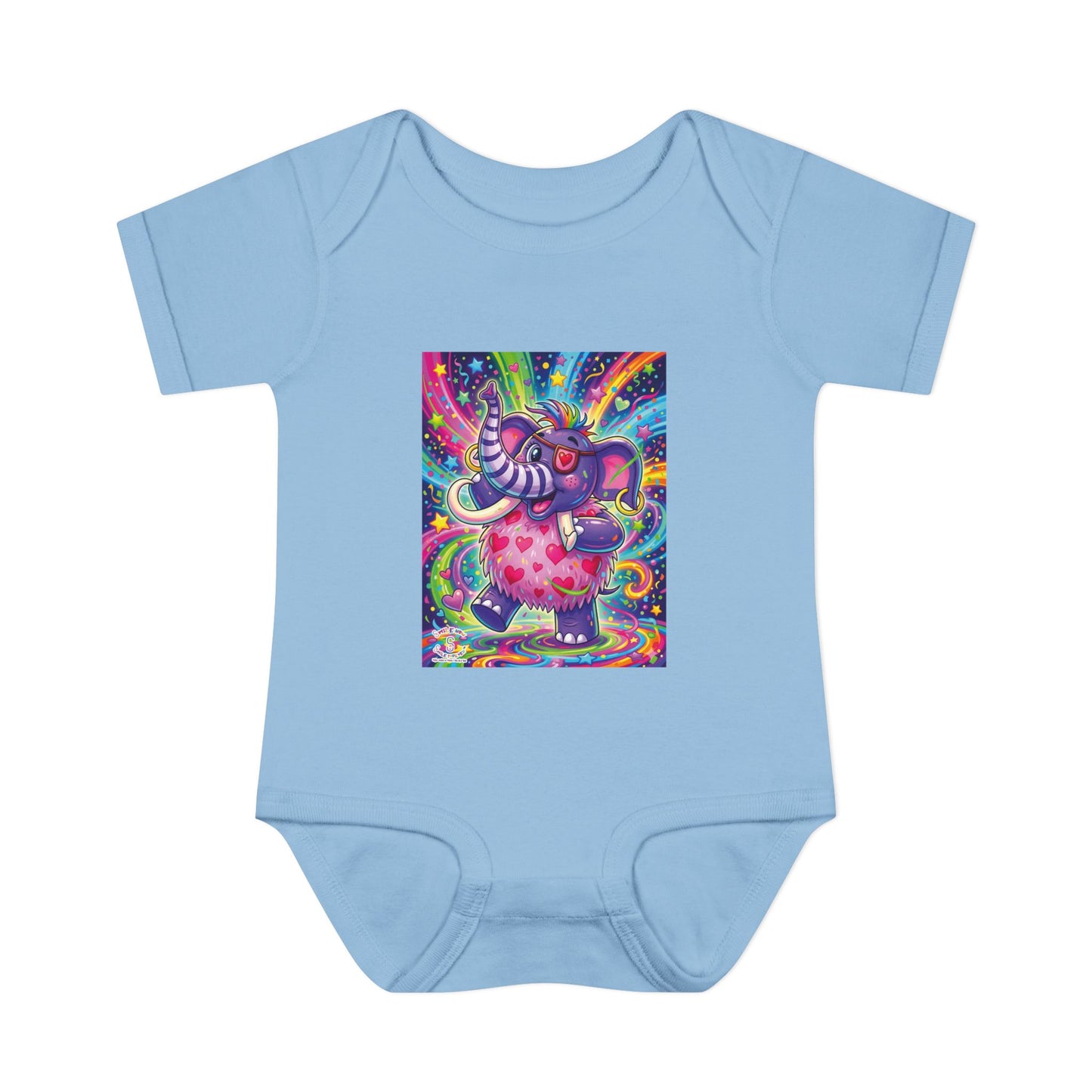 Piklez™ Infant Baby Rib Bodysuit – "Born to Celebrate!" Graphic | Smile Universe Collection