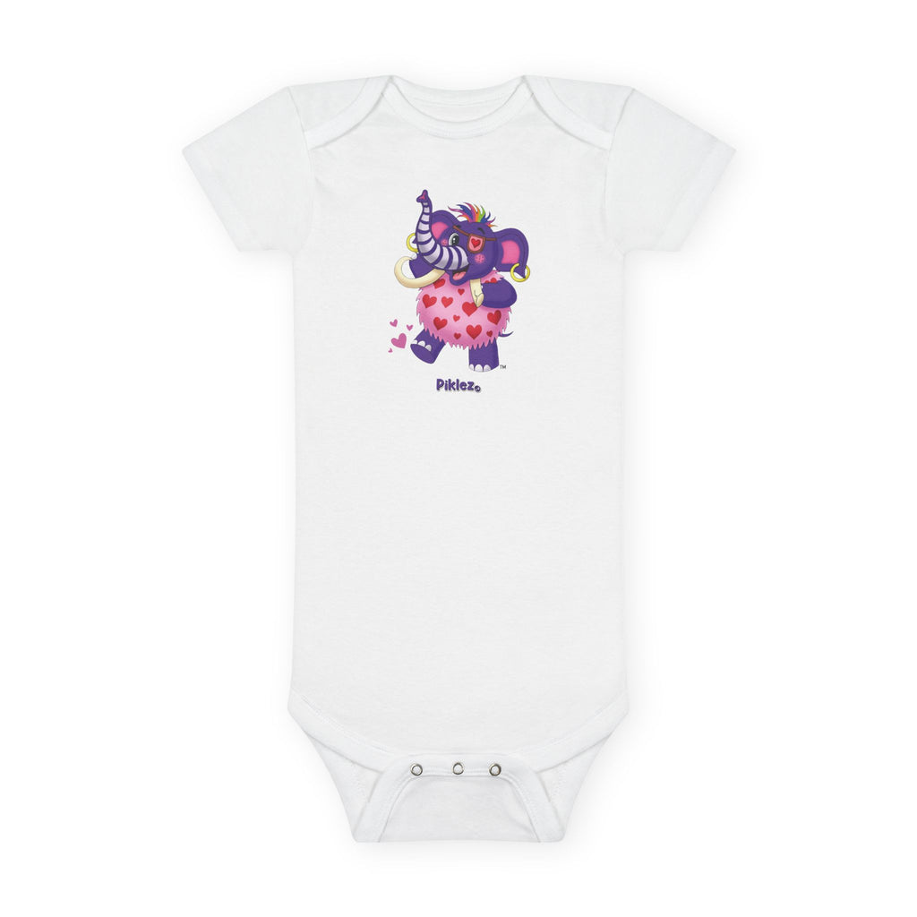 Piklez™ Baby Short Sleeve Onesie® – "Full of Love!" Graphic | Smile Universe Collection