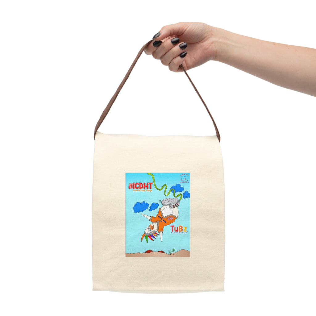 TuBz™ "I Can Do Hard Things" Kids Lunch Bag - Canvas School Tote | TuBz4Kidz